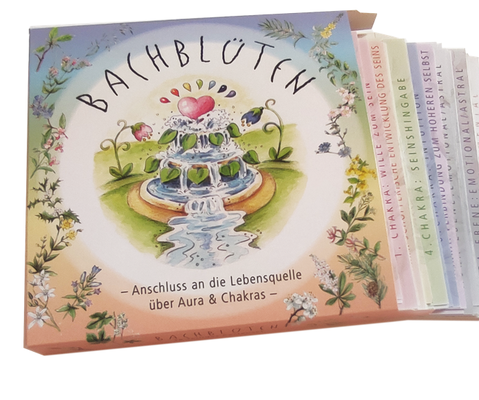 Kartenset „Bachblüten – Anschluss an die Lebensquelle über Aura und Chakras“
