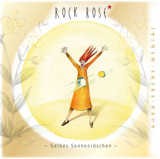 Titelseite Bachblüten-Karte “Rock Rose“, ungeahnte Kräfte 